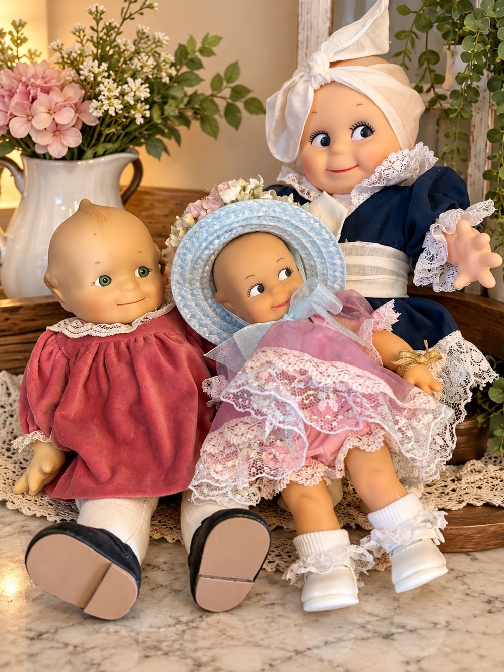 Jesco Cameo 3 Vintage Kewpie Dolls